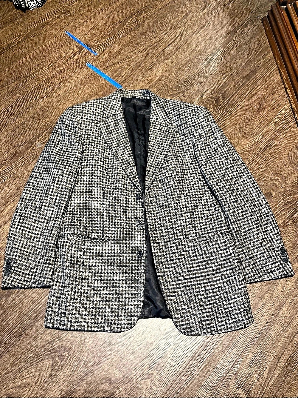 Houndstooth Wool Alpaca Blazer